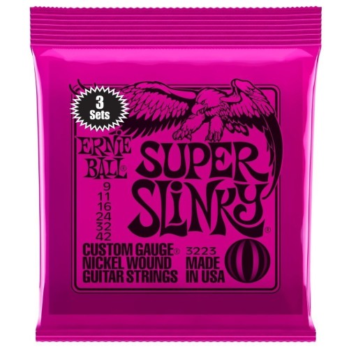 Ernie Ball Super Slinky 3 Pack Guitar Strings