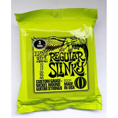 Ernie Ball Regular Slinky 3 Pack of Strings