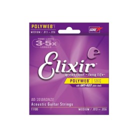 Elixir 80/20 Bronze Polyweb 13-56 acoustic guitar strings 11100