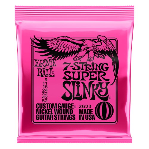 Ernie Ball 2623 Super Slinky 7 string electric guitar strings