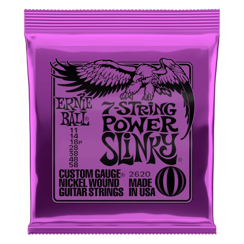 Ernie Ball 2620 Power Slinky 7 string electric guitar strings