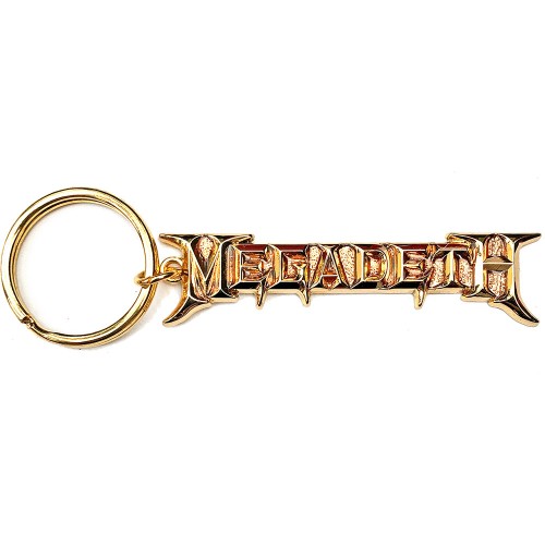 MEGADETH KEYCHAIN: GOLD LOGO