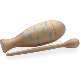 Stagg Fish-shaped wood block, with mallet WB Fish