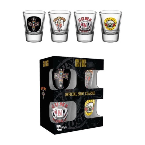 Guns N Roses Shot Glasses Set Of 4
