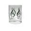 Clear Glass Tumbler Treble Clef Design
