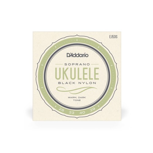 Daddario Soprano Ukulele Black Nylon Strings EJ53S