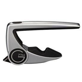 G7th Performance 2 Capo in silver for steel string guitars