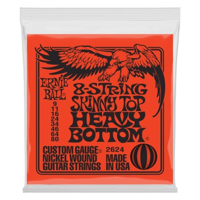Ernie Ball 2624 8 String Skinny Top Heavy Bottom Strings