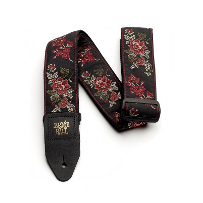 Ernie Ball Jacquard Red Rose Strap P04142