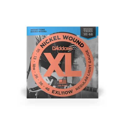 Daddario EXL110W set with wound 3rd
