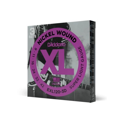 Daddario EXL120 3 pack