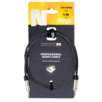 Stagg NAC1MPSR 1m 3.5 stereo jack to 3.5 stereo jack