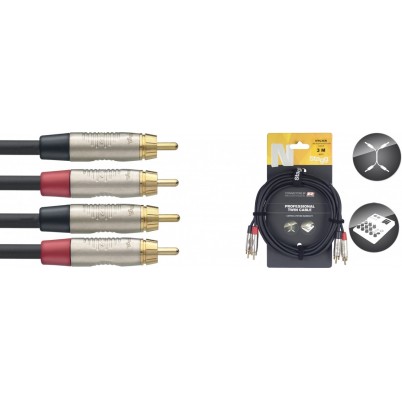 Stagg NTC2CR 2m RCA to RCA Cable Stagg NTC2CR 2m RCA to RCA Cable