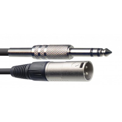 Stagg SAC6PSXM DL 6m 6.3mm stereo jack plug to Male XLR
