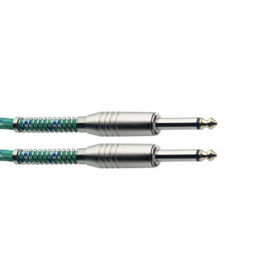 Stagg SGC6VTGN 6m Green Tweed Style Guitar Cable Stagg SGC6VTGN 6m Green Tweed Style Guitar Cable