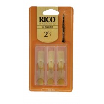 Rico Bb Clarinet Reeds Strength 2.5 Triple Pack