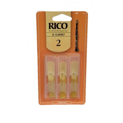 Rico Bb Clarinet Reeds Strength 2 Triple Pack