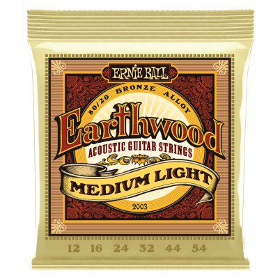 Earthwood Medium Light 80/20 Bronze Acoustic Guitar Strings 12-54