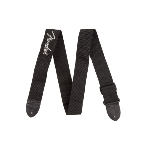 FENDER LOGO STRAP BLACK WITH GREY LOGO 099-0662-043