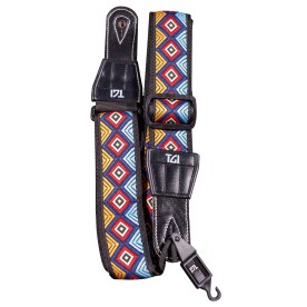 TGI GUITAR STRAP WOVEN COTTON AZTEC STITCH  TGS134C