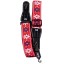 TGI GUITAR STRAP WOVEN COTTON FLOWERS STITCH - RED TGS134E