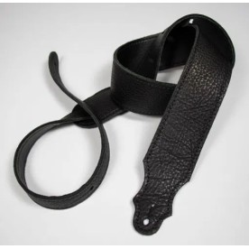 Franklin 2" Purist Glove Leather Guitar Strap - Black with Black Stitching 4ABKBK