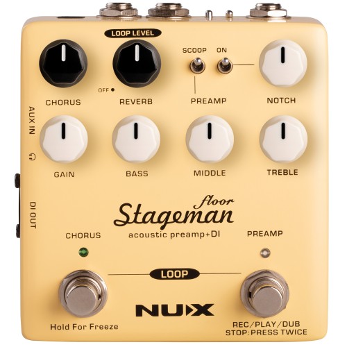 NUX Stageman Floor Acoustic Preamp DI Pedal