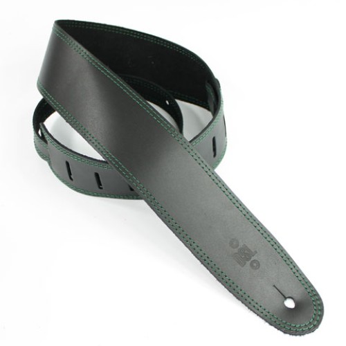 DSL Leather 2.5" black with green