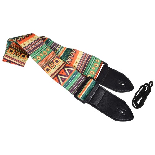 Chord guitar strap Aztec design