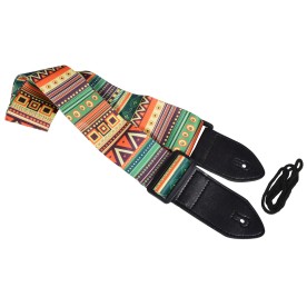 Chord guitar strap Aztec design