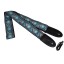 Chord embroidered guitar strap in Blue Floral design