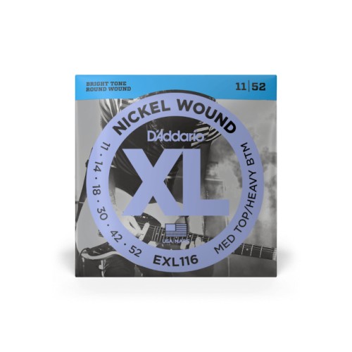 Daddario EXL116 Medium top, heavy bottom electric guitar strings