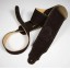 Franklin 2.5" Original Suede Guitar Strap - Chocolate with Gold Stitching FSS-CH-G