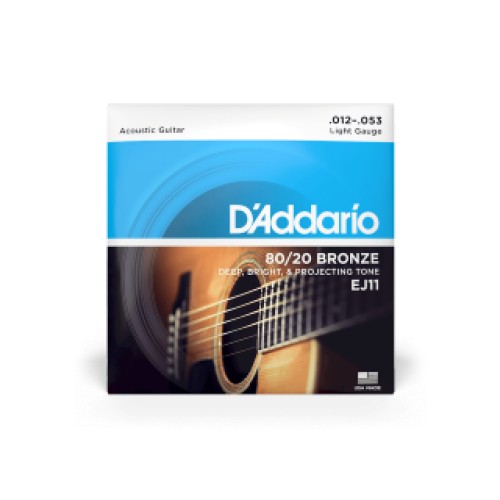 Daddario EJ11 80/20 Bronze Acoustic guitar strings 12-53