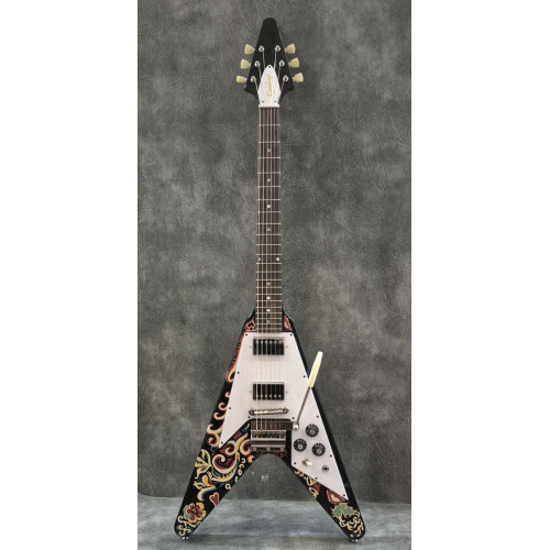Epiphone Jimi Hendrix "Love Drops" Flying V in Ebony (Used) Epiphone Jimi Hendrix "Love Drops" Flying V in Ebony (Used)